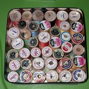 Tin Of Vintage Thread